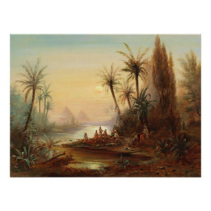 Pôster Pintura Romântica Do Rio Nilo