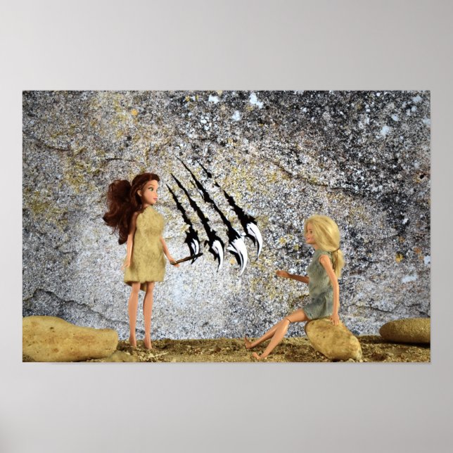 Poster Pintura Rupestre.  cartaz (Frente)