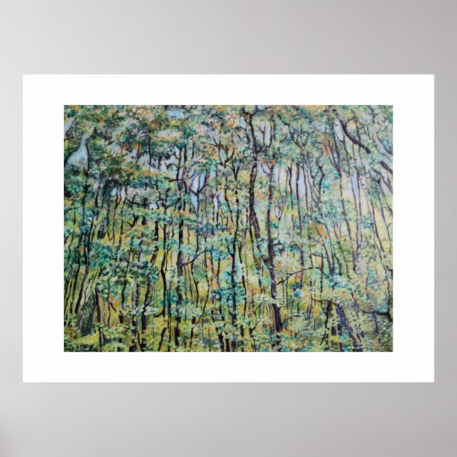 Poster Pintura verde verde verde verde (Frente)