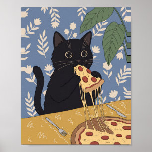 Poster Pintura Vintage de Pizza Arte