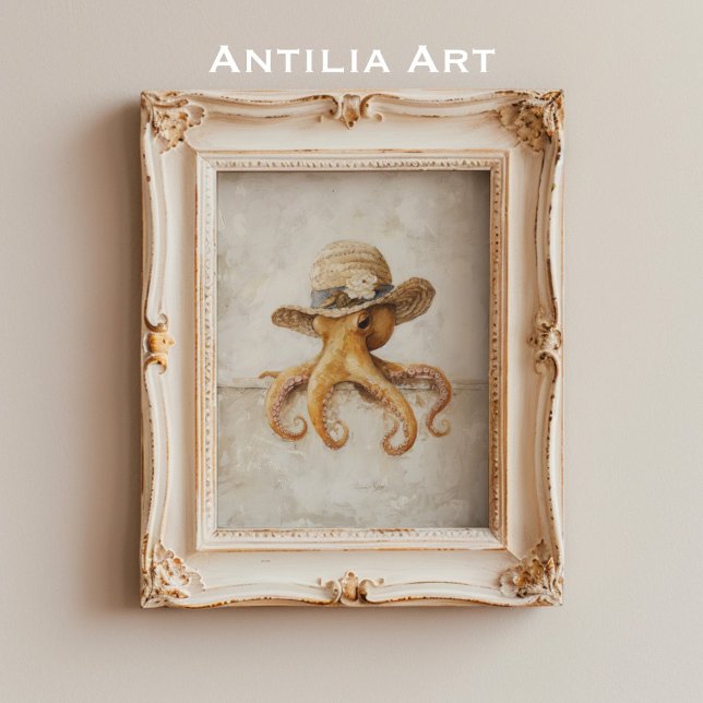 Poster Pintura Vintage de Polvo Rústica Caprichosa Molusc (Criador carregado)