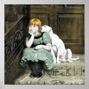 Poster Pintura Vitoriana de Garota Adormecida