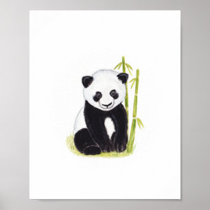 Poster Pinturas da aguarela da árvore do filhote e do