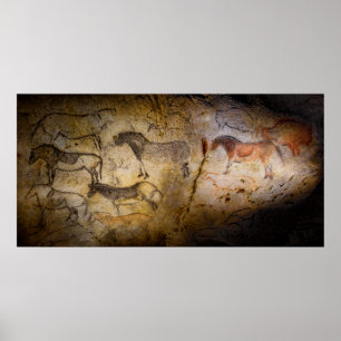 PÔSTER PINTURAS DE CAVERNA PRÉ-HISTÓRICAS