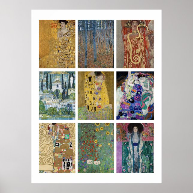 Poster Pinturas de Gustav Klimt (Frente)