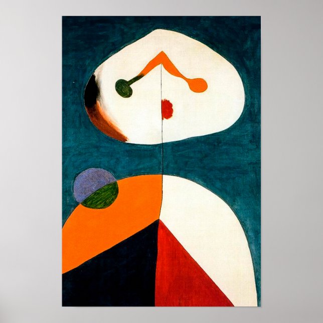Poster pinturas de joan miro, abstrato art (Frente)
