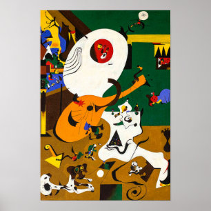 Poster pinturas de joan miro, abstrato art