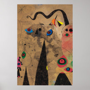 Poster pinturas de joan miro, abstrato art