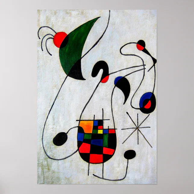 Poster pinturas de joan miro, abstrato art | Zazzle Brasil