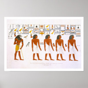 Poster Pinturas murais dos túmulos dos reis em Thebes,