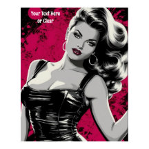 Pinup de Pop art 1950s/60s Personalizado