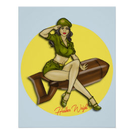 Pôster Pinup Girl Bombshell, Latina