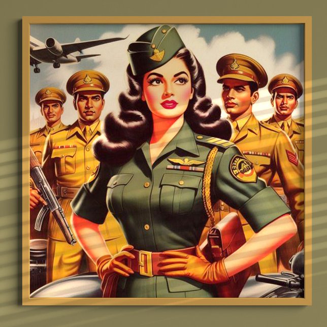 Poster Pinup Militar Retroativo (Criador carregado)