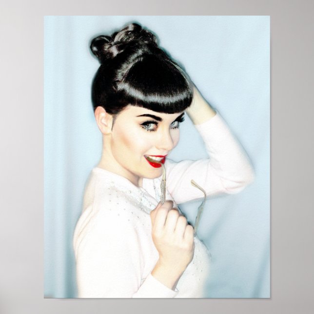 Poster Pinup pintado (Frente)