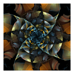 Pôster PinWheel Abstrato Art