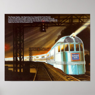 Poster Pioneer Zephyr 1934