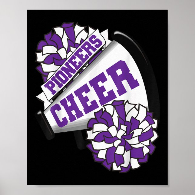 Poster Pioneers Cheer Back To School Cheerleading Spirit  (Frente)