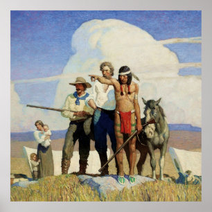 Poster Pioneiros Western Art pelo NC Wyeth
