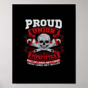 Poster Pipefitter Steamfitter Plumber - Trabalho Qualific