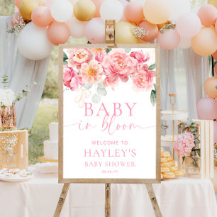 Poster Piper Peony Baby No Bloom Chá Sinal De Boas-Vindas