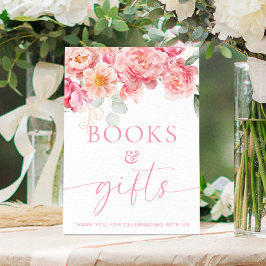 Poster Piper Peony Floral Books e Sinal de Presente
