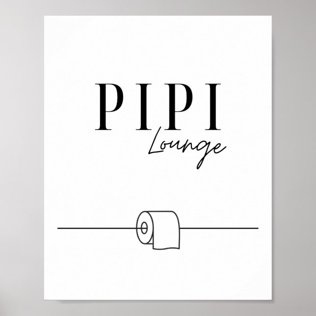 Poster Pipi Lounge - Gäste WC - Toilette (Frente)