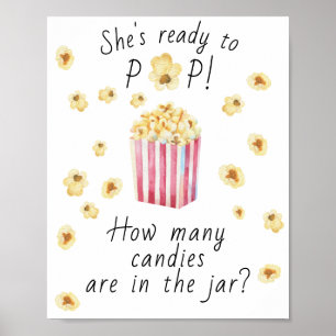 Poster Pipoca - adivinhe quantas doces em jarro