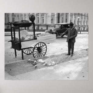 Pôster Pipoca para Venda, 1926. Foto do vintage