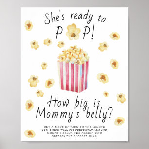 Poster Pipoca - quão grande é o jogo de barriga de mamãe