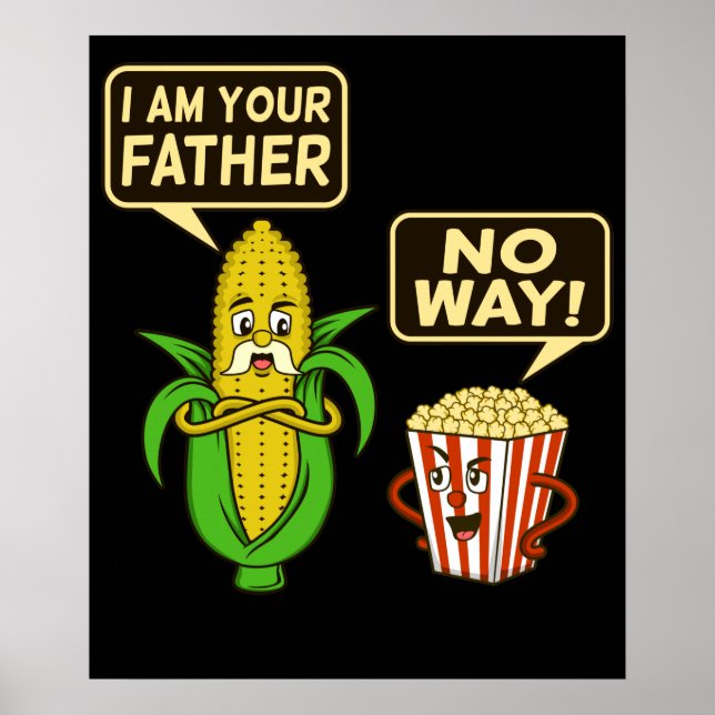 Poster Pipoca, sou o teu pai, Popcorns, Comida comedor (Frente)