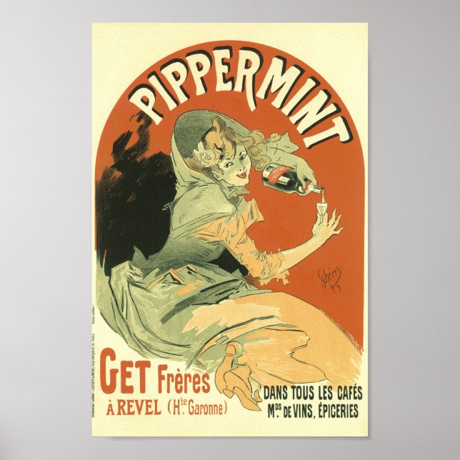 Poster Pippermint Vintage French Advertising (Frente)