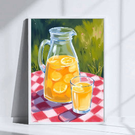 Poster Piquenique de Limonada | Limões Frutas Pintadas