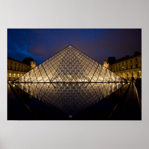 Poster Pirâmide do Louvre pelo arquiteto I.M. Pei em