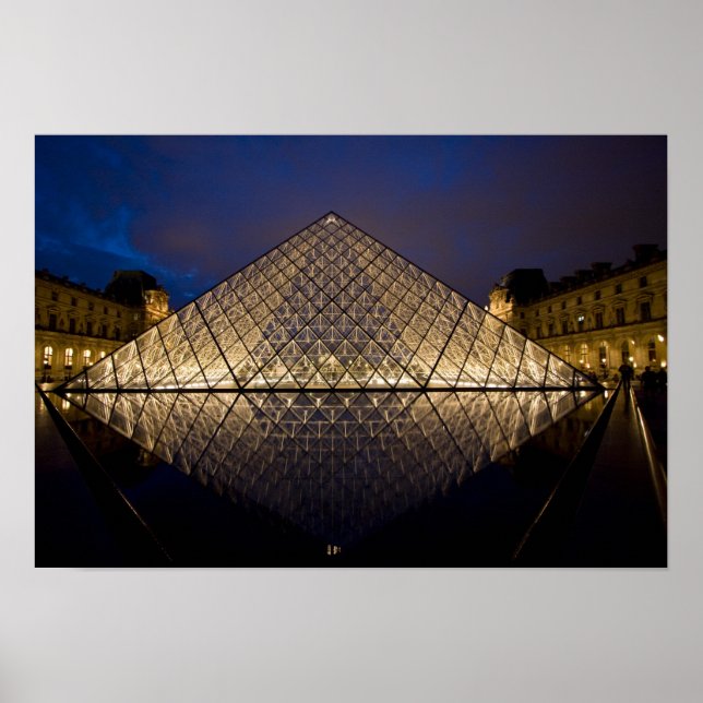 Poster Pirâmide Louvre, do arquiteto I.M. Pei, (Frente)