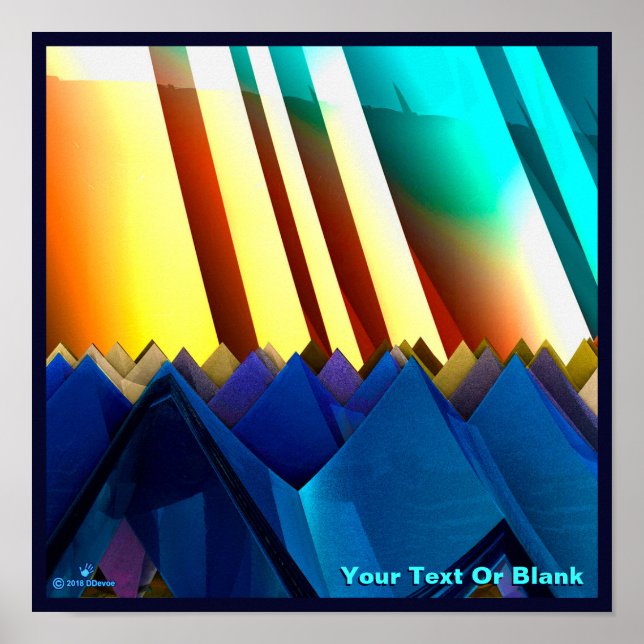 Poster Pirâmides Azuis e Prism (Frente)