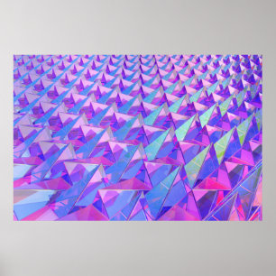 Poster Pirâmides de cristal colorido