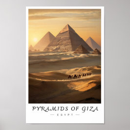 Poster Pirâmides de Gizé Arte de Parede Egito, Marco Anti
