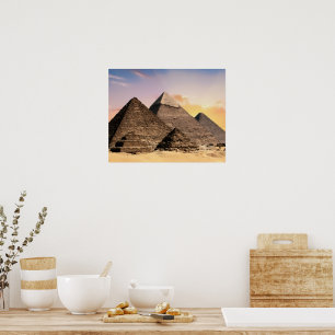 Poster Pirâmides de Gizé Viagem Egito Foto