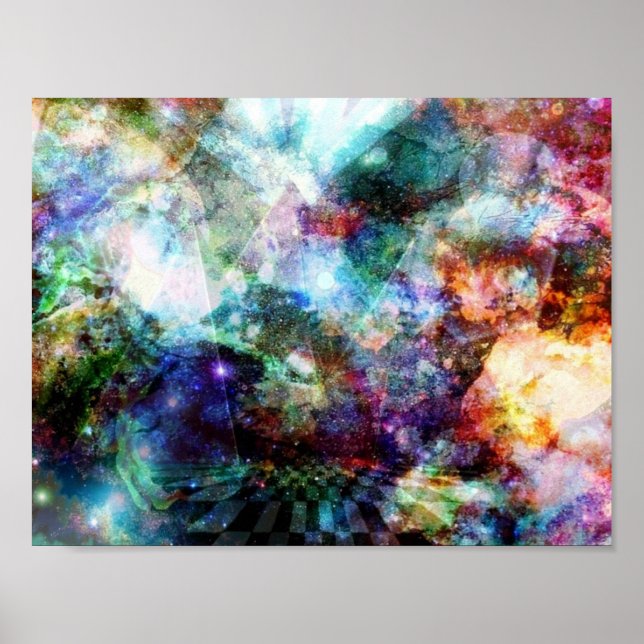 Poster Pirâmides espaciais (Frente)