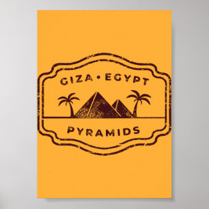 Poster Pirâmides Giza Egito