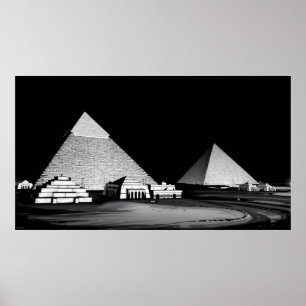 Poster Pirâmides Preto e Branco