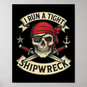 Poster Pirata Bandeira E Cruzamentos Eu Tenho Um Naufrági