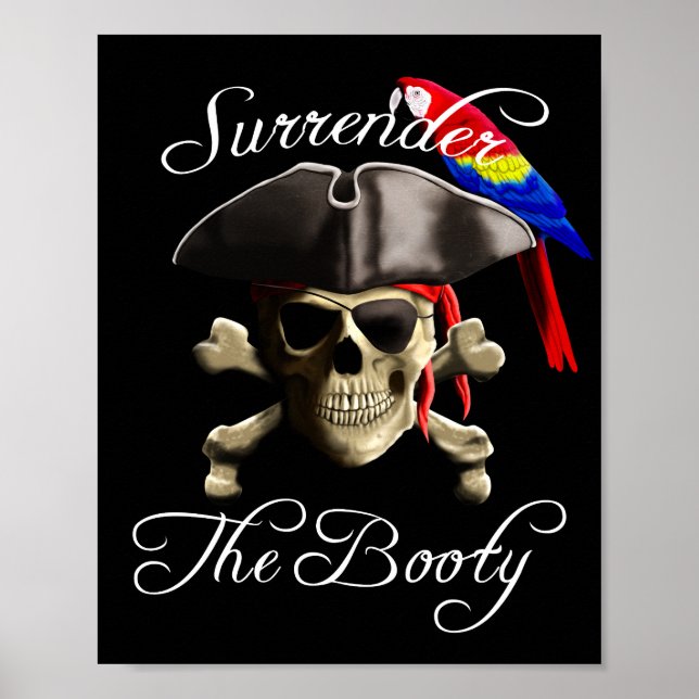 Poster Pirata Engraçado Rende A Bootada (Frente)