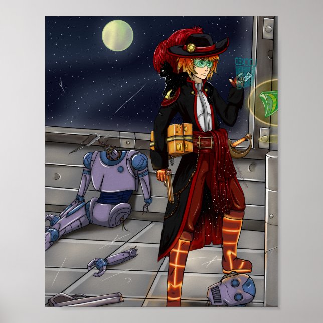 Poster Pirata Espacial (Frente)