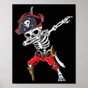 Poster Pirata Esqueleto Dabbing