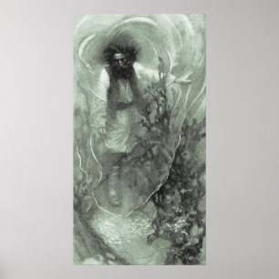 Pôster Piratas do vintage, capitão Goldsack por Howard