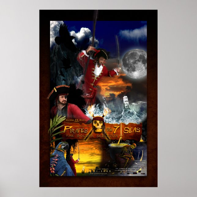 Poster Piratas dos 7 Mares (Frente)