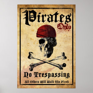 Pôster Piratas somente