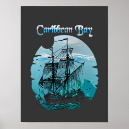 Poster Piratas Vintage do Mar