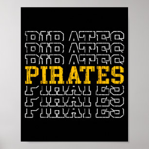 Poster Piratas vintage para homens mulheres meninos menin